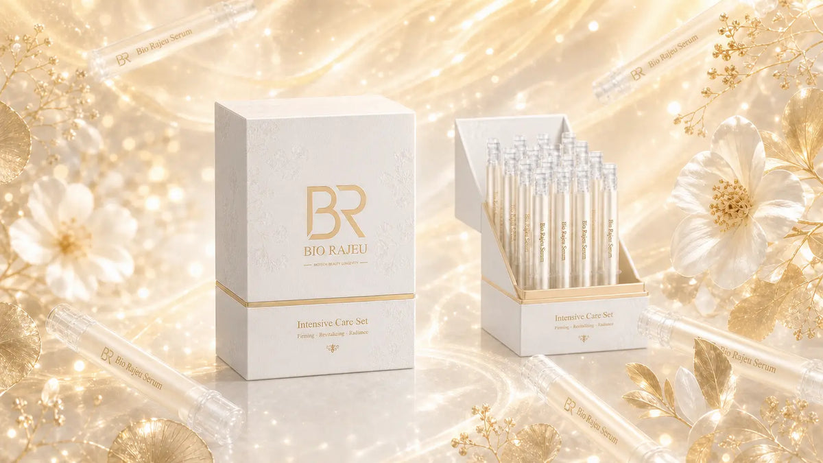 Biorajeu intensive care serum collection in pearl and champagne light